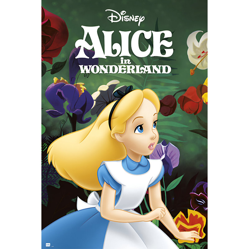  Officiellement sous licence Alice au pays des merveilles, affiche d'art classique - 24 x 36 po - reproduction décorative - papier affiche - prête à encadrer