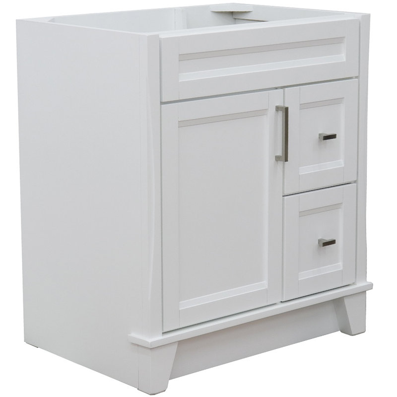 Base de meuble-lavabo simple 30 po seulement, Blanc