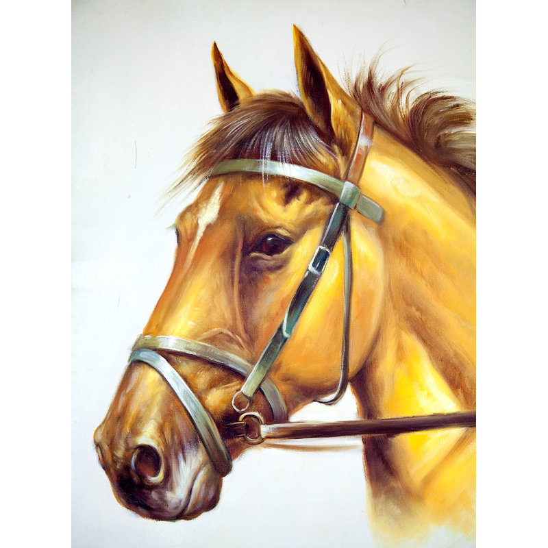 Stallion In A Saddle Print