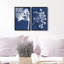 Cyan Flowers Set High-Gloss Frameless Acrylic Glass Wall Art Floral & Botanical Print by Oliver Gal, Ready to Hang, 10 x 15-1134850028-1134850027