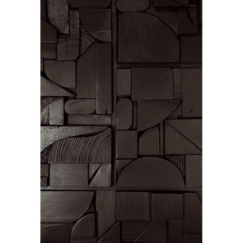 Handmade Solid Wood Wall Décor, Black