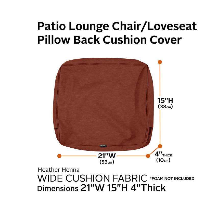 Pina Outdoor 4'' Dining Chair Seat Cushion, 21" H x 15" W x 4" D, Heather Henna