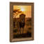 Cadre mural vintage orné Lion Coucher de soleil africain – Cadre décoratif doré pour œuvres d'art.-1996825965