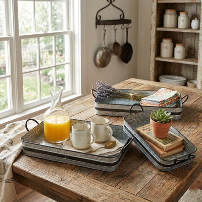 Jalesha Metal Tray - Set of 3