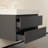Nichola 36'' Striped  Single Bathroom Vanity with Solid Surface Top