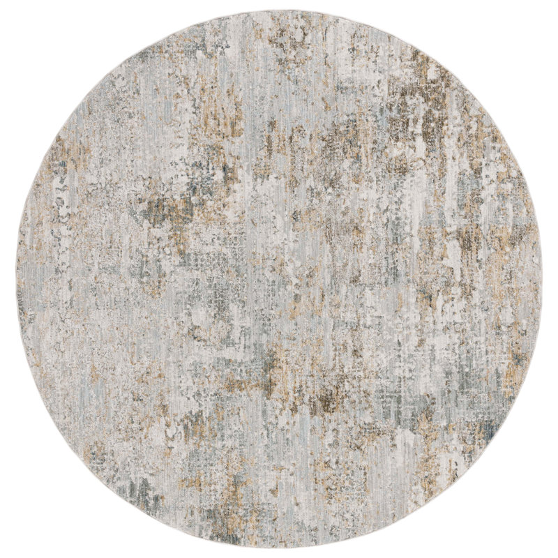 Adrianna Performance Abstract Rug, Round 6'7"