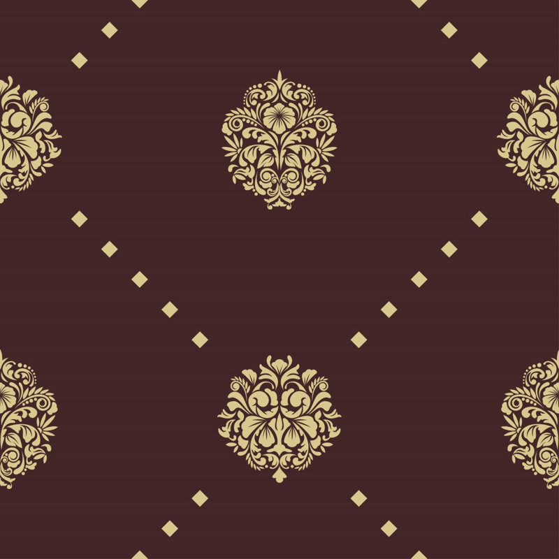 Rouleau de papier peint adhésif 8,5 pi x 24 po Delfa Royal Baroque
