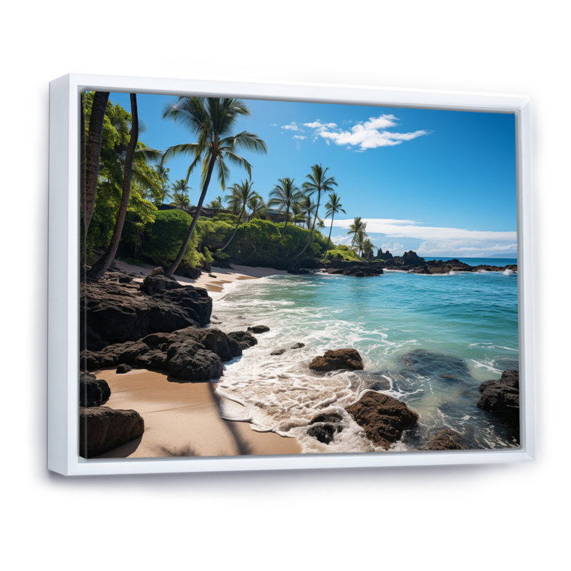 Maui Tropical Dreamscape II - Maui, impression sur toile encadrée, H 34 po x l 44 po x P 1,5 po, Cadre flottant blanc