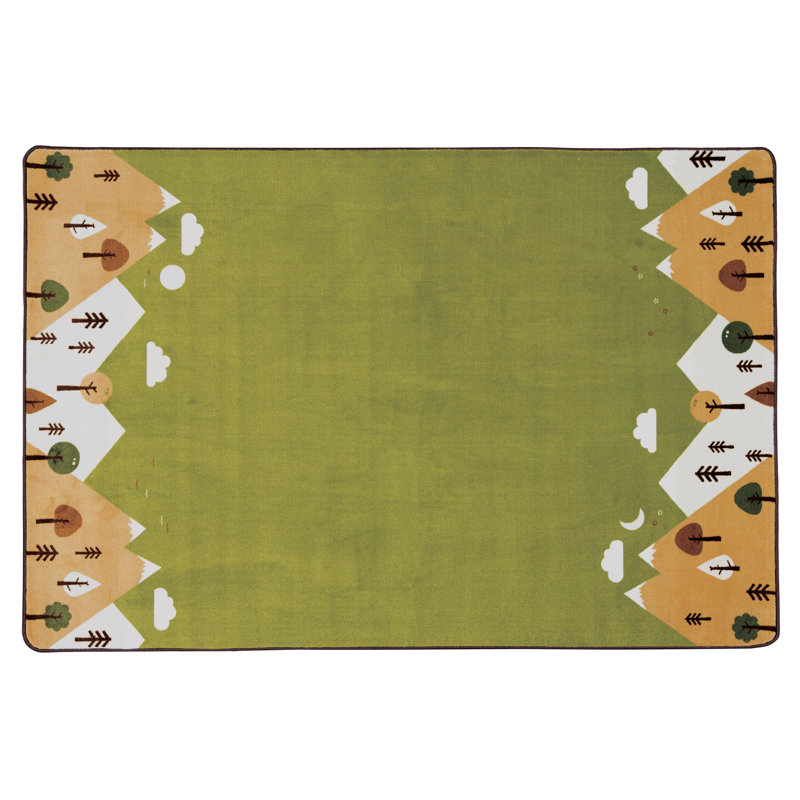 Tapis touffeté vert KIDSoft, Rectangle 4 pi x 6 pi