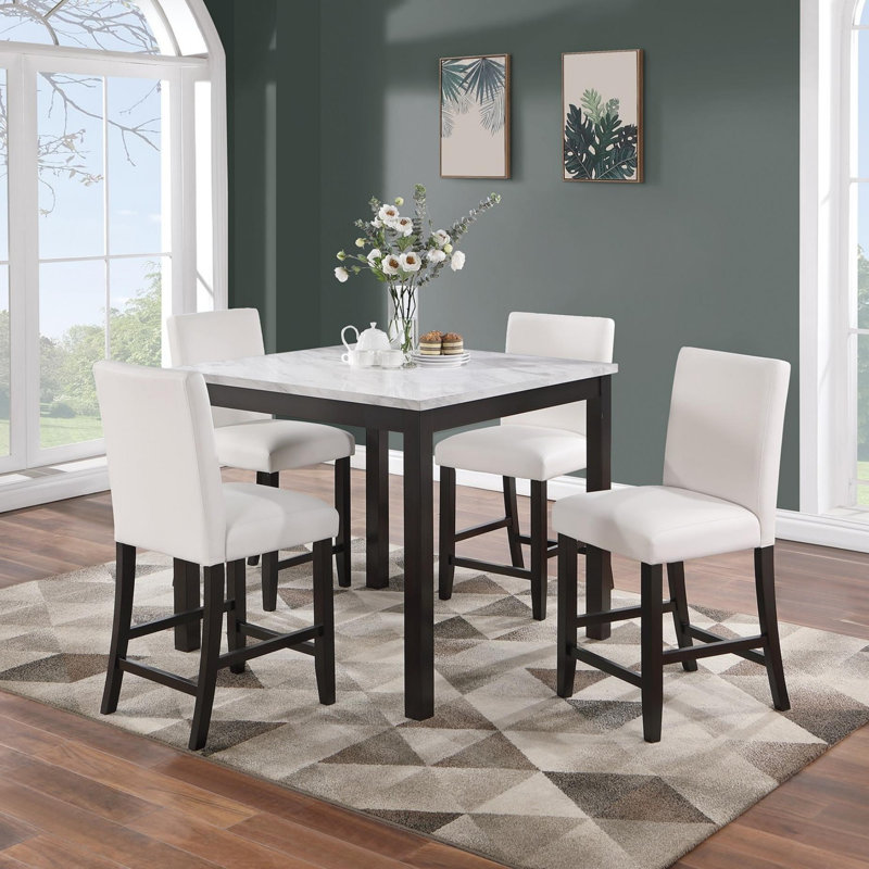Modern 5pc Counter Height Dining Set