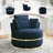 Niama Upholstered Swivel Lounge Armchair With Pillows-1154833265
