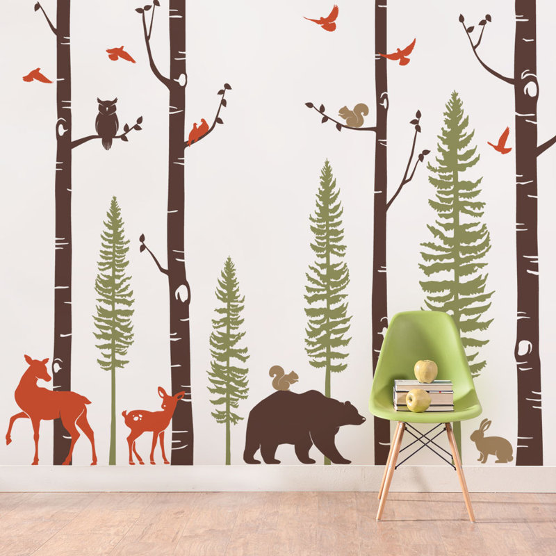 Animals Non-Wall Damaging Accent, 96" H x 124" W, Scheme A