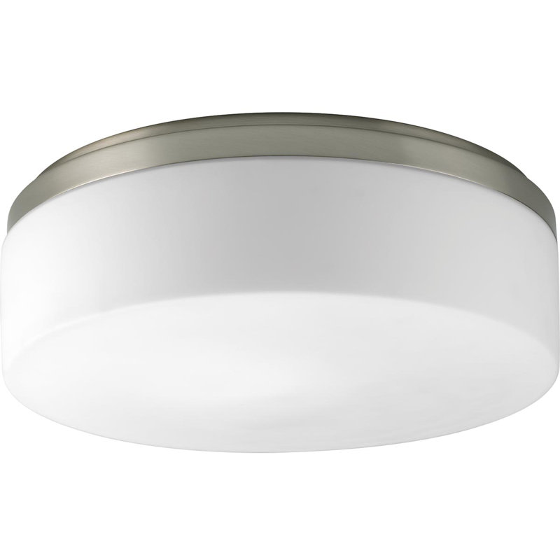 Siddharth Acrylic LED Flush Mount, Brushed Nickel, 5.25" H x 18" W x 18" D