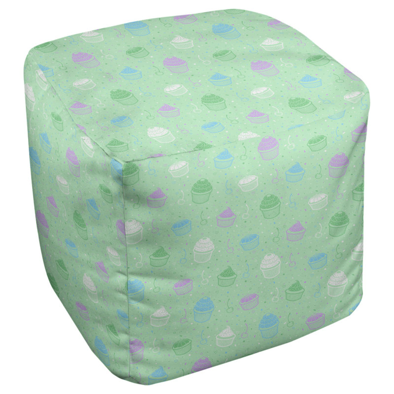 Repose-pieds à cubes petits gâteaux Avicia, H 14,5 po x L 87 po x P 13 po, Vert