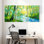 Scénario et paysages urbains, forêt, ruisseaux verts, réflexion sur la nature, ensemble de 3 impressions sur toile