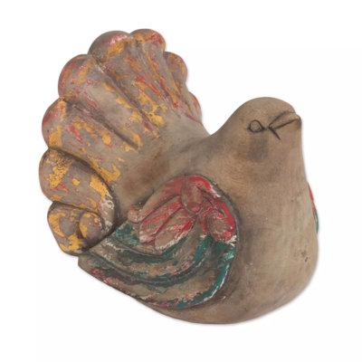 Figurine en bois colombe antique Bledsoe
