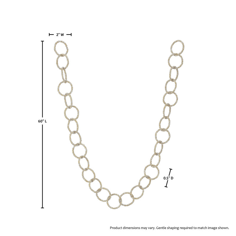 60" Metallic Loop Garland, Gold