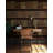 Vintage Library Bookshelf Wallpaper in Warm Brown-1889640458
