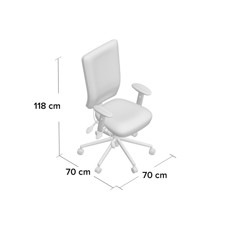 Asbjerg Polyester Blend Office Chair, Bue
