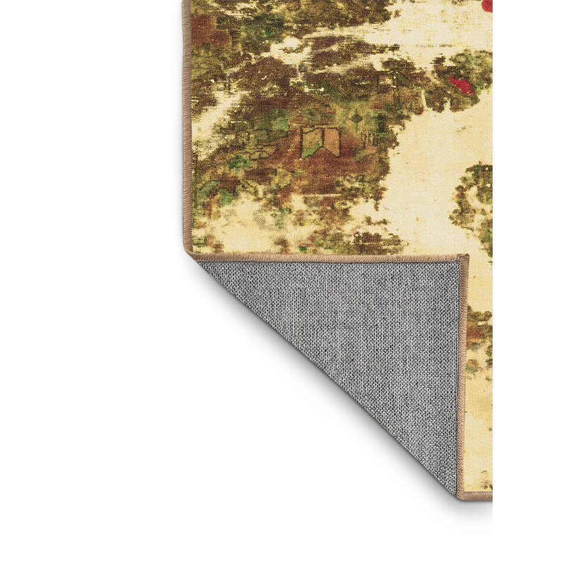 Washable Abstract Indoor Rug, Runner 2' x 5'