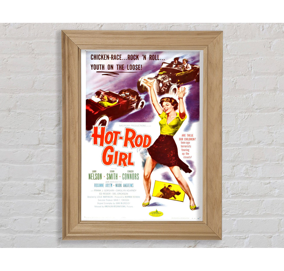 Hot Rod Girl Poster - Druck