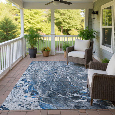 Tapis abstrait lavable à la machine intérieur / extérieur ACN2730