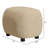 Linen Blend Upholstered Swivel Armchair With Ottoman-1495724043