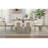 7-Piece Retro Dining Set, 1 Rectangular Table With Designed Trestle Base And 6 Upholstered Chairs For Dining Room And Kitchen-587805166
