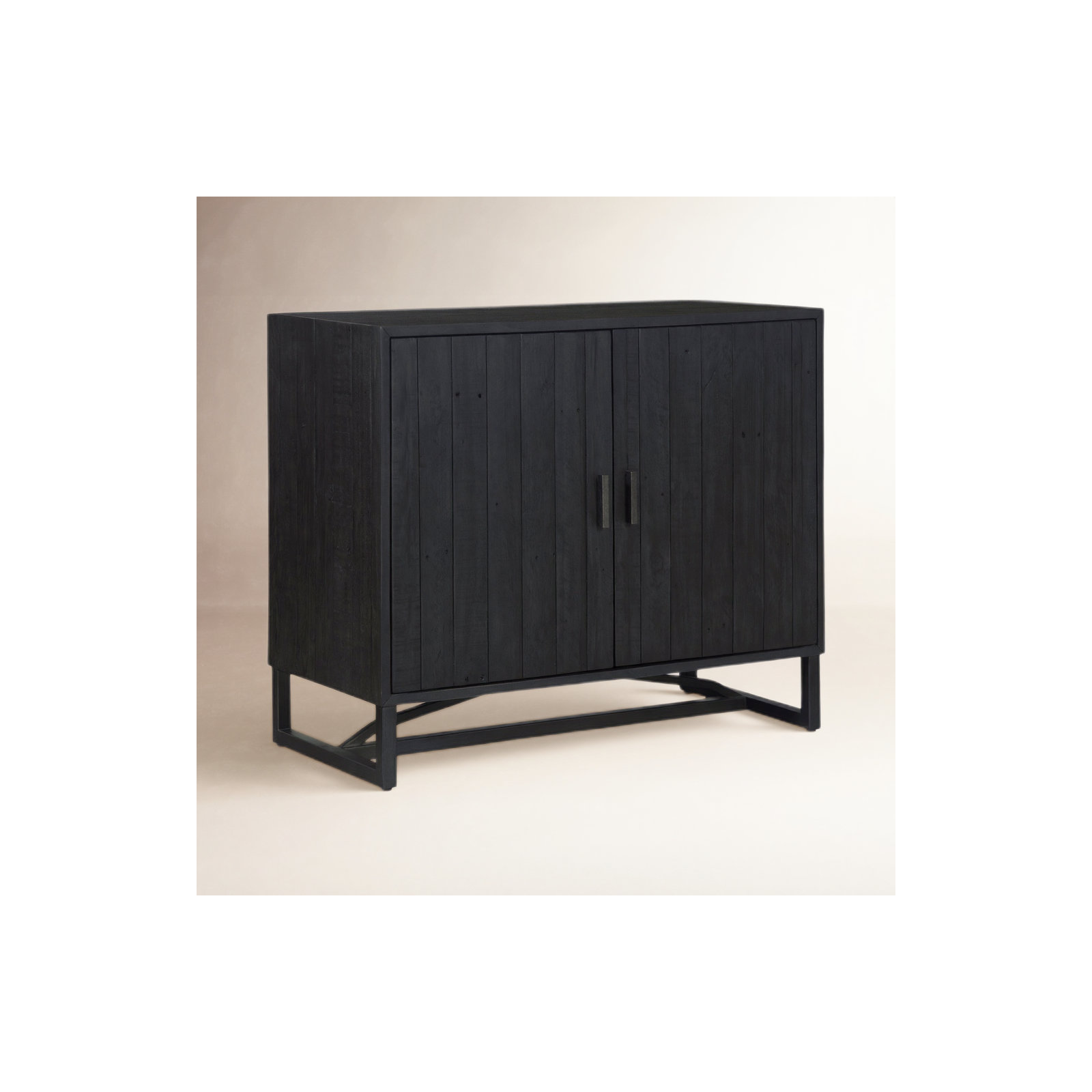 Lopez Solid Wood Storage Cabinet, Black