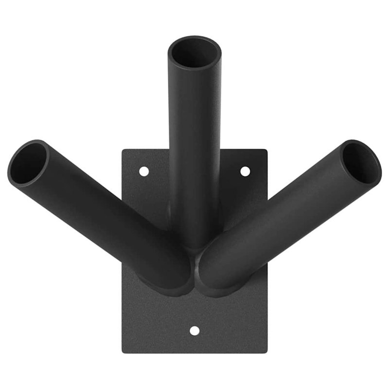 Flag Pole Holder Steel, Black, 10.5cm W  x 7.5cm D