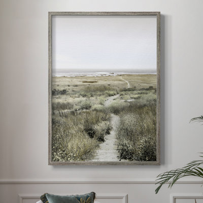 Reproduction encadrée, "Sentier au paradis" - bois massif