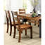 2Pcs Rustic Dark Oak Solid Wood Chair, Dining With Panel Back Touch Chairs Of 2, Design