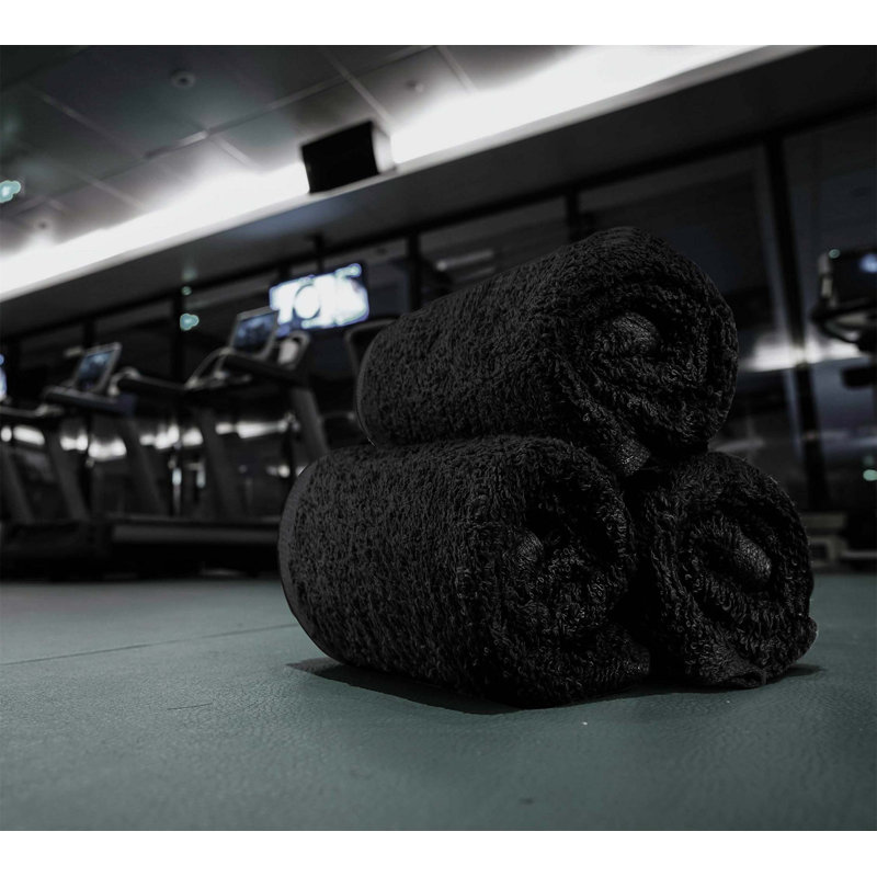 100% Cotton Fingertip Towel, Black
