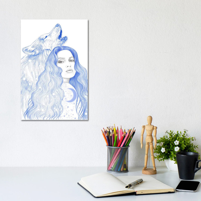 Blue Star by Andrea Hrnjak - Wrapped Canvas Gallery-Wrapped Canvas Giclée, 20.32 cm H x 30.48 cm W