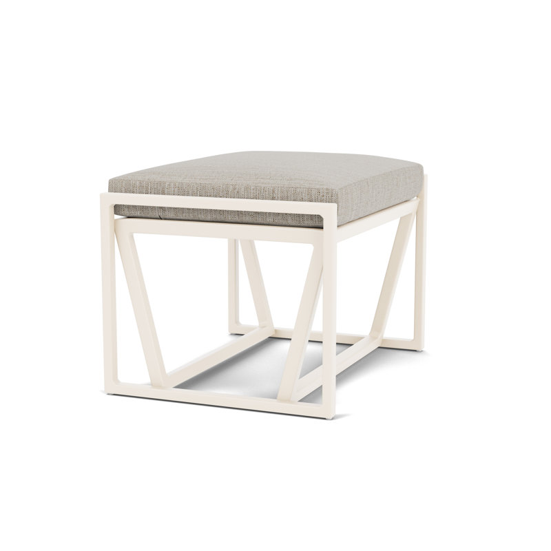 Summit Outdoor Ottoman, Ivory, Friendly Flax