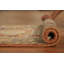Tapis de couloir indien orange en laine 3x8