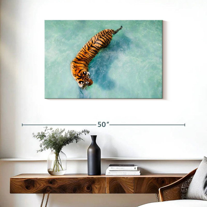 Brampt Pool Tiger, 24" H x 36" W