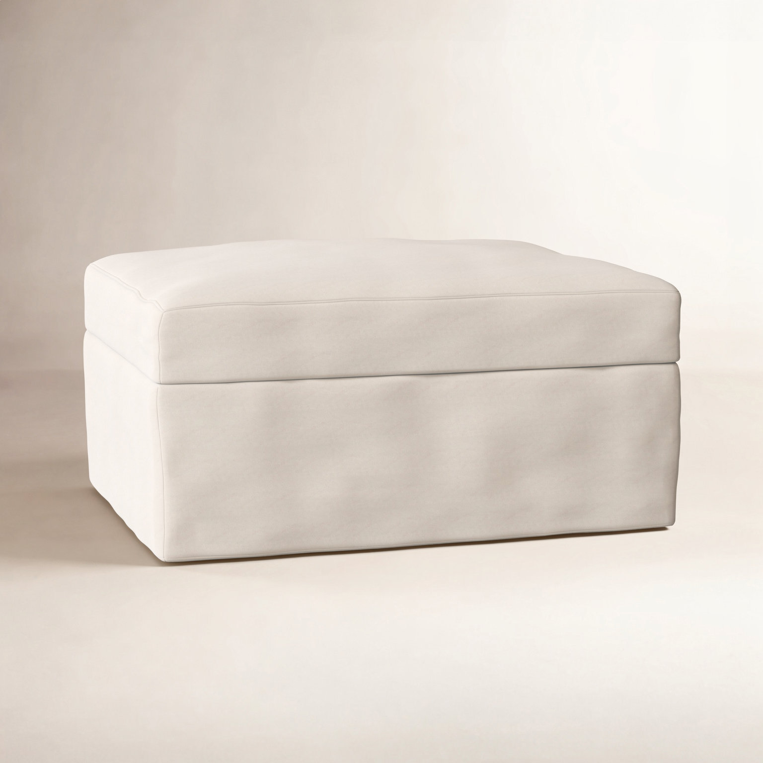 Hartig 38" Ottoman, Bayou Natural Canvas