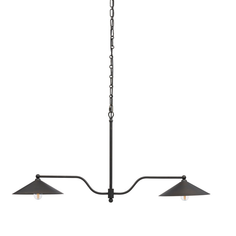 Brecken Linear Chandelier, Dark Bronze Iron