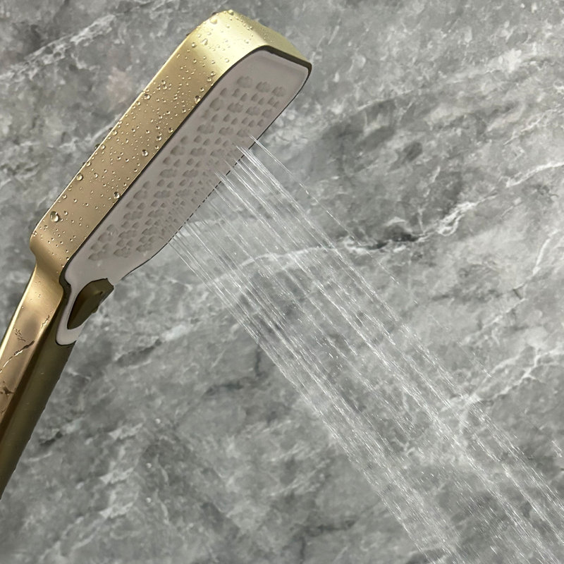 Douche à main avec barre coulissante, Or brossé