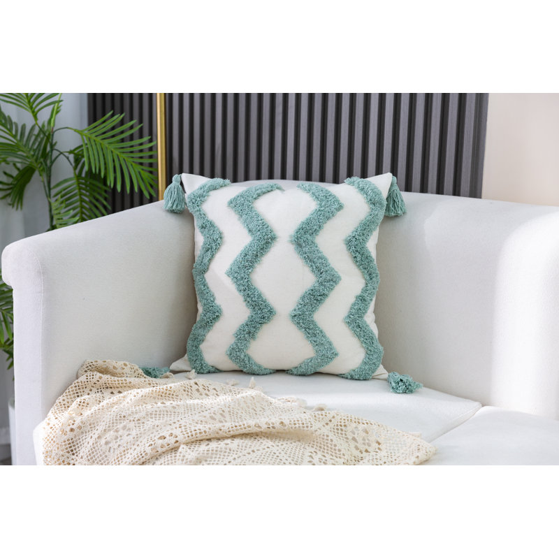 Housse de coussin Aveda, Vert menthe, H 18 po x l 18 po