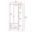 Armoire 2 portes 3 tiroirs Rowaton-748176616