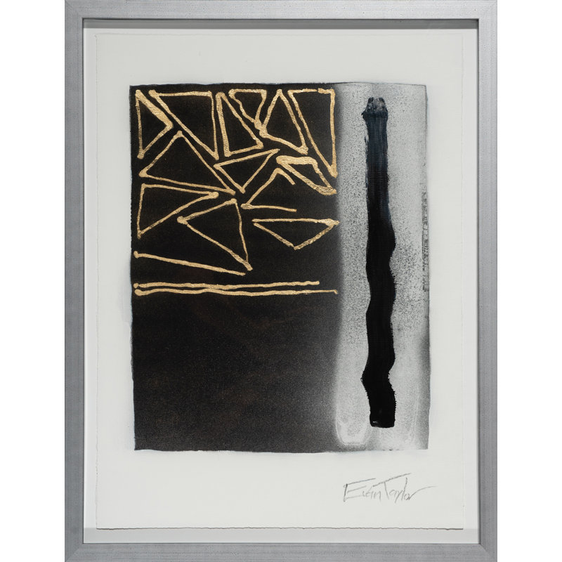 Oro Valley 1 par Evan Taylor - Peinture encadrée sur papier, Gris, H 35,75 po x l 27,75 po x P 2 po