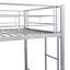 Lit superposé en métal argenté avec lit gigogne de style moderne confortable et peu encombrant, aucun sommier tapissier requis