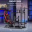 Anamn Racing Sim Cockpit With Triple Monitor Mount And Red Seat.not Include Wheel Handbrake Shifter And Pedals
