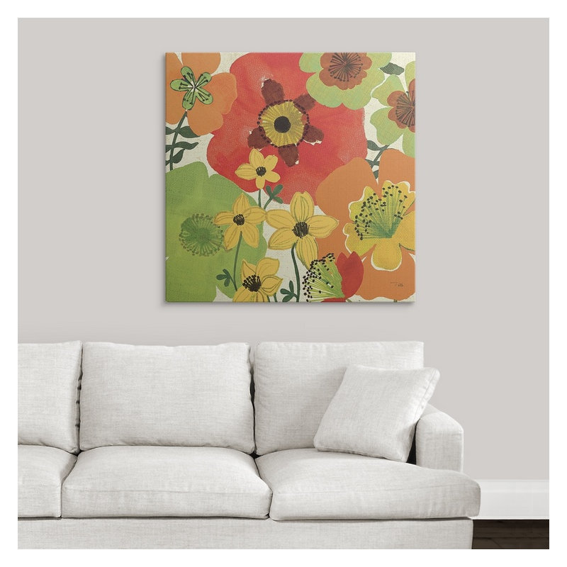 « ii », impression Garden Brights, H 35 po x l 35 po x P 1,5 po, Toile