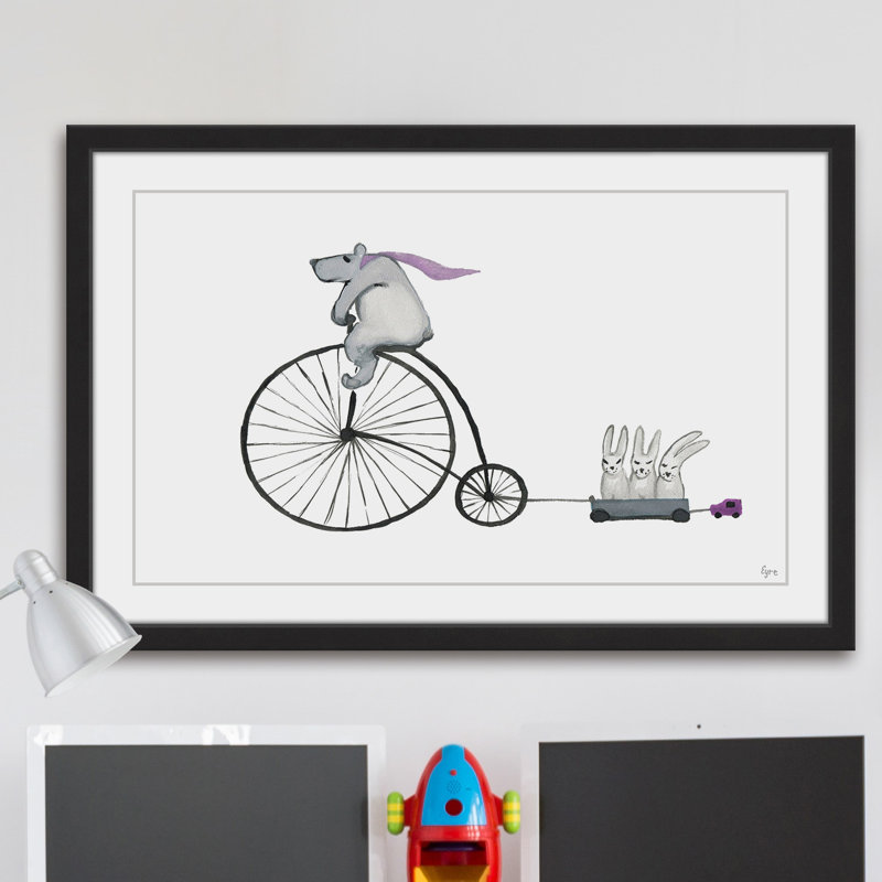 «Family Travels», reproduction encadrée, H 30 po x l 45 po x P 1,5 po