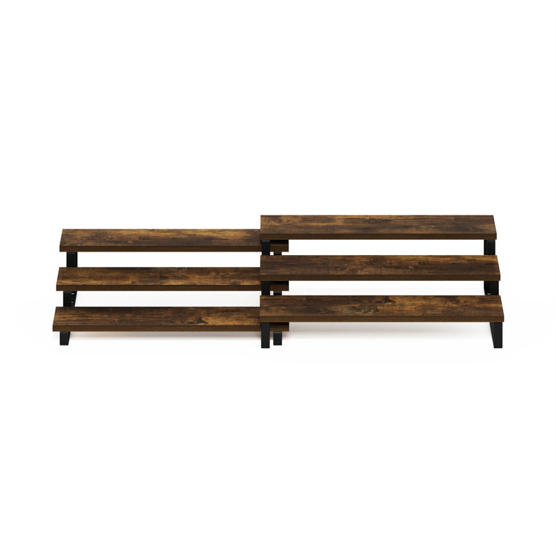 Turn-N-Tube 34.01cm W Manufactured Wood Shelving Unit, Amber Pine/Black