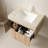 Valenza Modern Bathroom Vanity with Travertine-Pattern Sintered Stone Countertop and Ceramic Basin-118216197