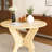 43-Inch Folding Dining Table for Small Spaces, MDF with Wild Oak Veneer and Space-Saving Design-155137587